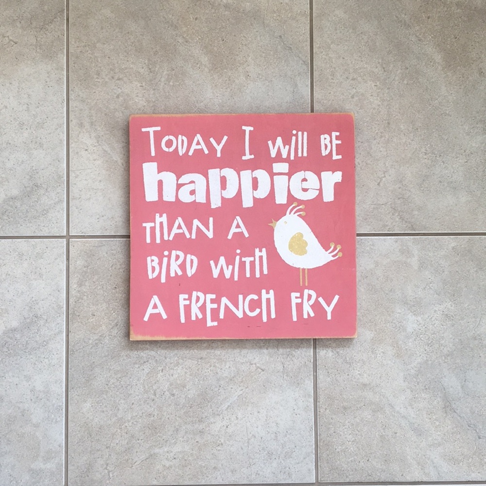Wooden Wall Art Decor (Bird French Fry)